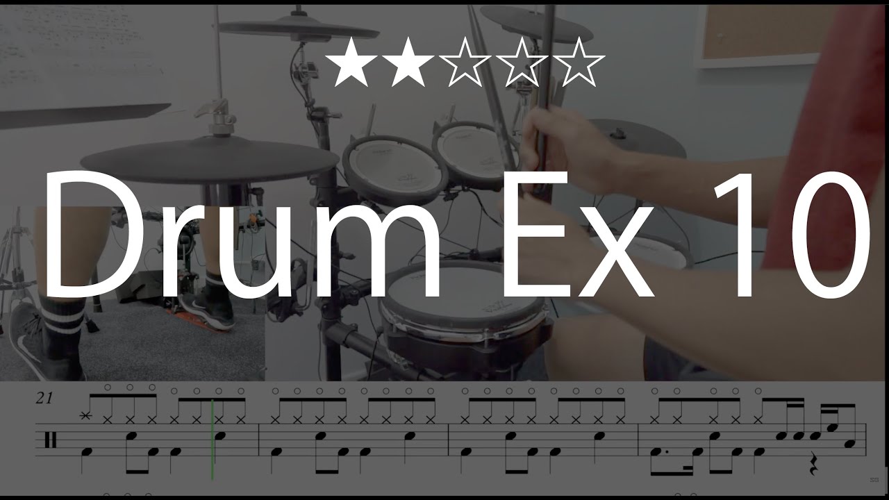 2011 |【 Drum Ex 10 】【Practice With You】 (★★☆☆☆)  Drum Cover 鼓譜 Drum Scores 動態鼓譜