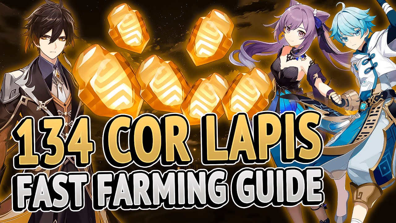COR LAPIS 134 Locations FAST FARMING ROUTE | Genshin Impact 2.4