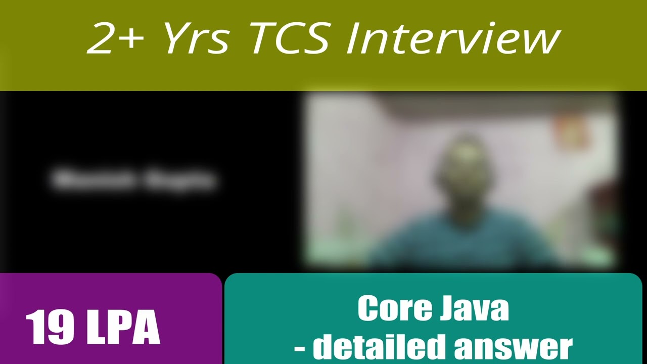 TCS 3 Years Interview Experience | Java Developer Interview