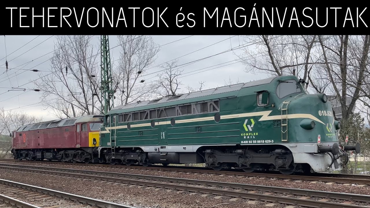 Tehervonatok &eacute;s mag&aacute;nvasutak / Freight trains in Budapest #4 (4K/UHD)
