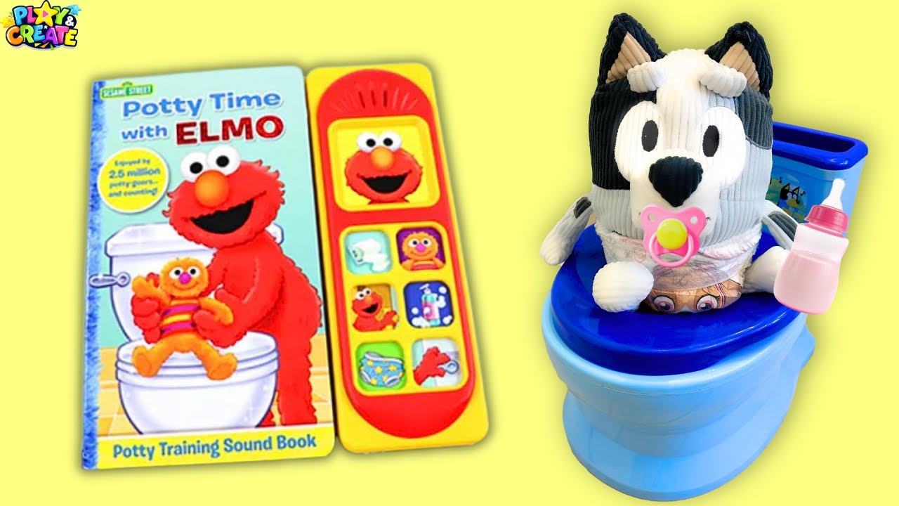 Bluey & Bingo - Potty Training with Baby Muffin and Elmo!