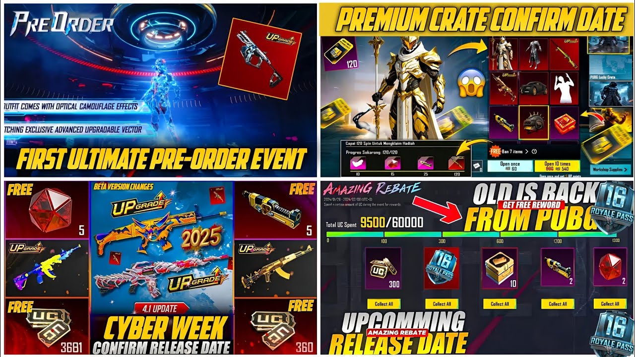 Premium Crate And First Ultimate | Cyber Week And New Amazing Rebate | All Released Dates | PUBGM