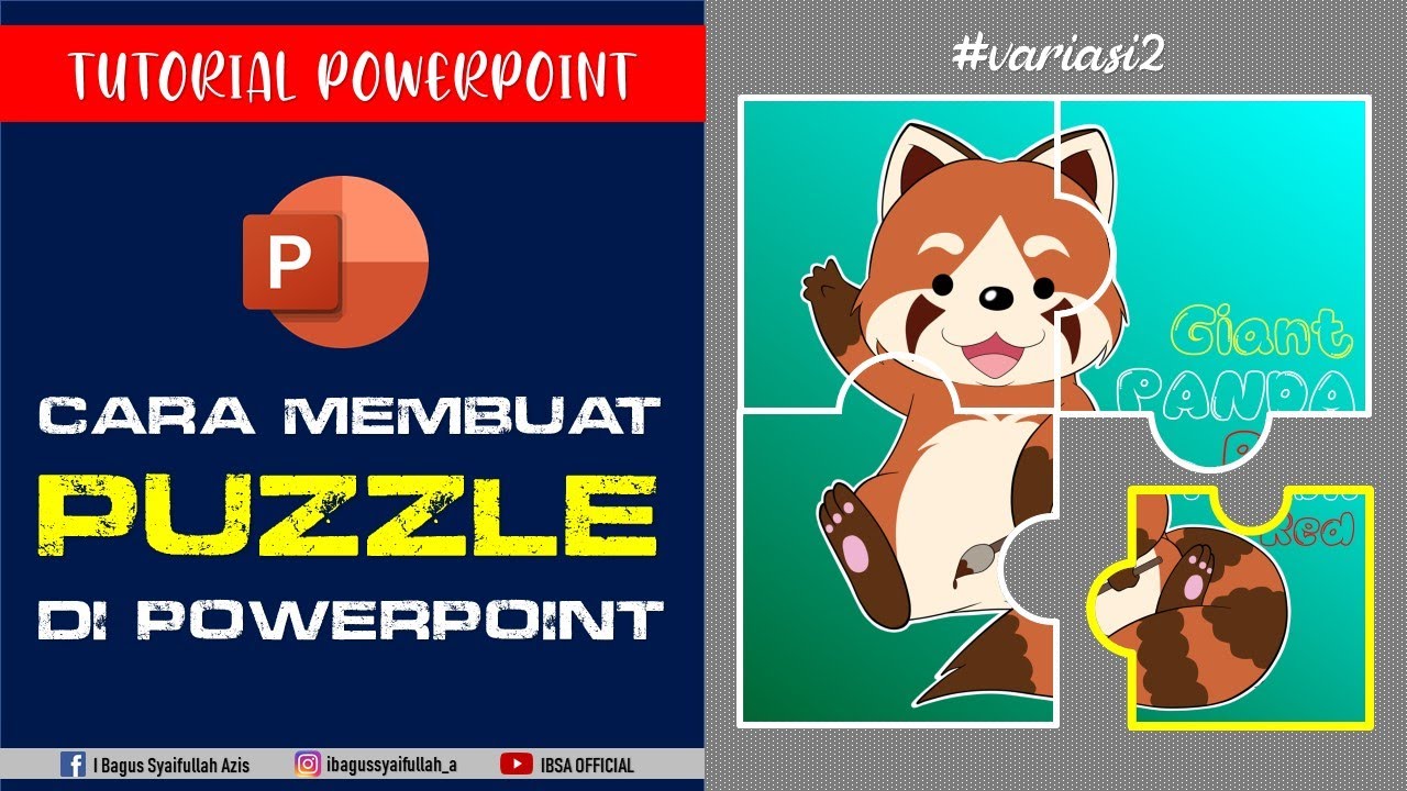 CARA MEMBUAT PUZZLE DI POWERPOINT | Puzzle Variasi 2