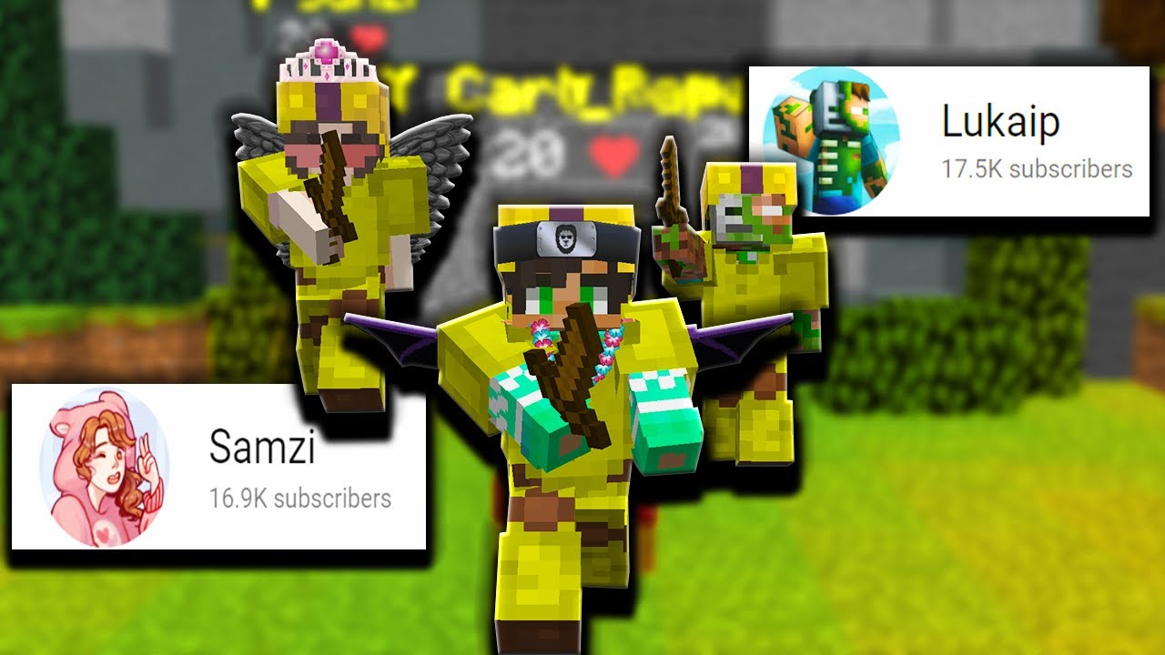 3 Bedwars Youtubers vs Random Parties! (Hypixel Bedwars)