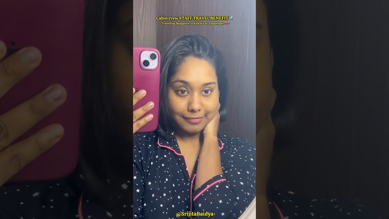 Cabin crew ko milte hai FREE FLIGHT ticket?😳SrijitaBaidya #cabincrew #indigoairlines #flight #grwm