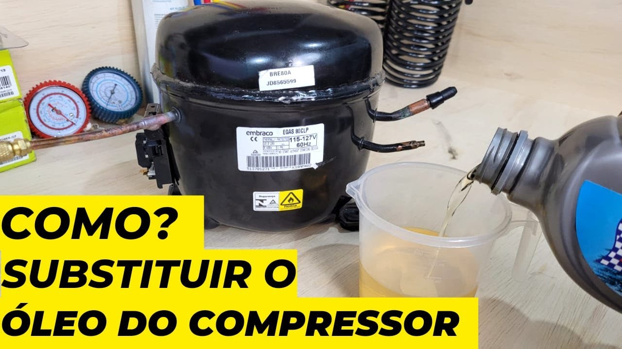 Como Trocar o Óleo do Compressor ? Como trocar óleo do motor de geladeira?  Curso de Refrigeração