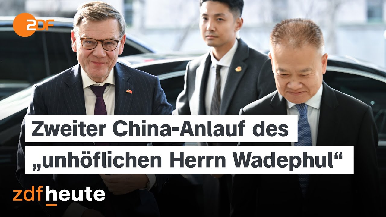 Au&szlig;enminister nun doch in China: Wadephul fordert mehr Druck auf Russland und faire Marktchancen