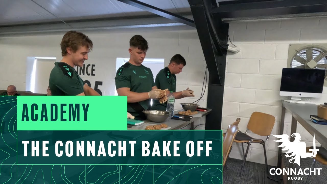 Making protein balls with the Connacht Rugby academy