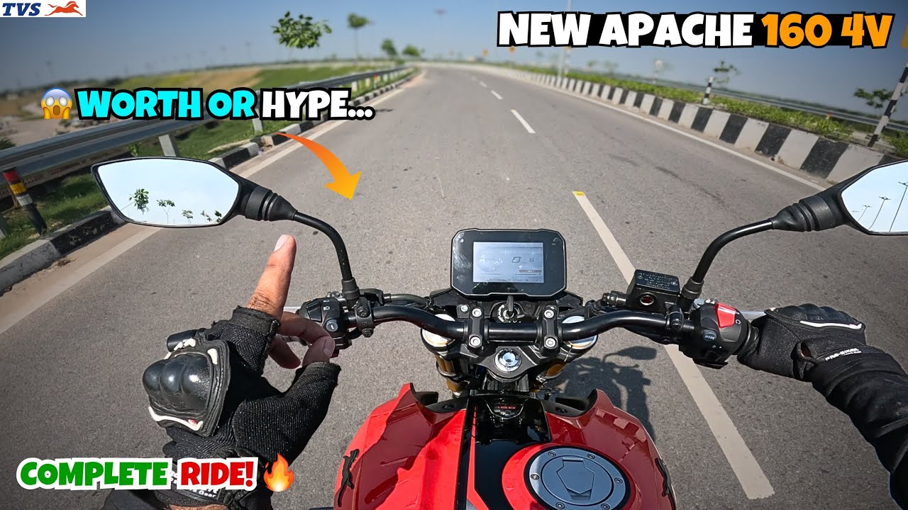 2025 TVS Apache 160 4v tft Model &mdash; Ride Review, On road price?? @bikeshunt​