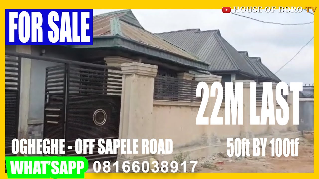 HOUSE FOR SALE AT OGHEGHE OFF SAPELE ROAD IN BENIN CITY STATE NIGERIA