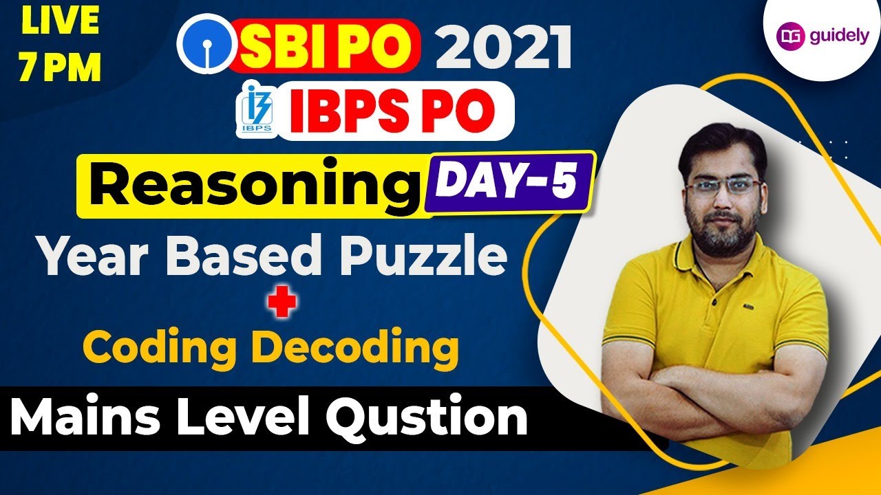 Day 5 SBI PO MAINS || IBPS PO MAINS || YEAR BASED PUZZLE || CODING DECODING  ROHIT SIR