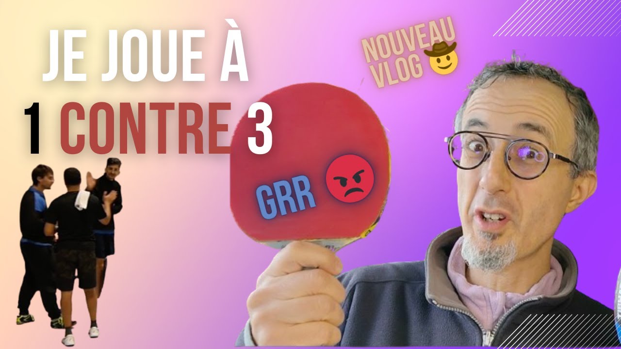 🏓 Je joue à 1 CONTRE 3 en championnat de tennis de table 😡 - #volcanique