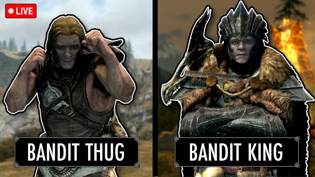 🔴SKYRIM BUT I LEVEL UP AS A BANDIT 🔴