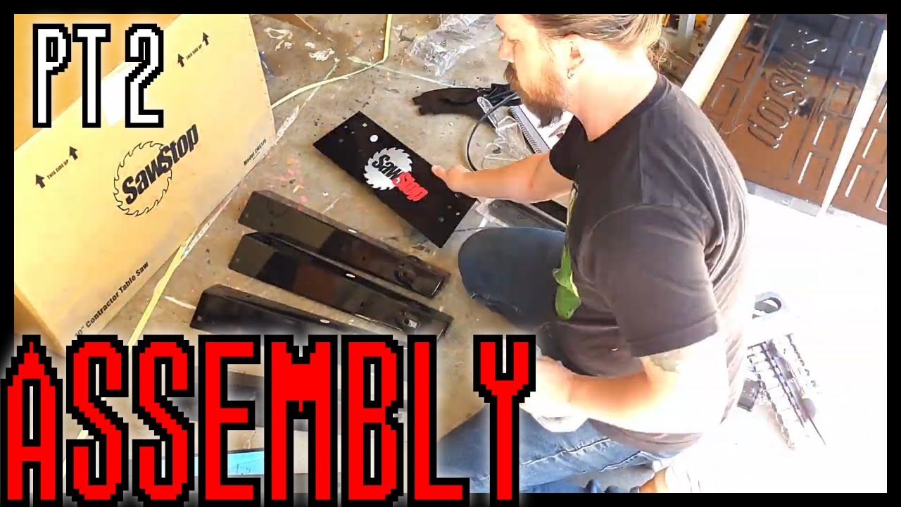 SawStop Contractor Table Saw Assembly (Part 2)