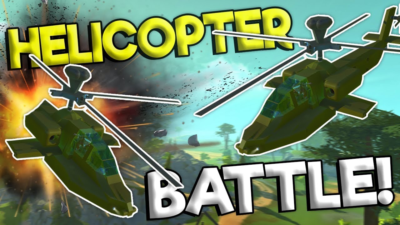 EPIC MILITARY ATTACK HELICOPTER BATTLE! - Scrap Mechanic Update Gameplay
