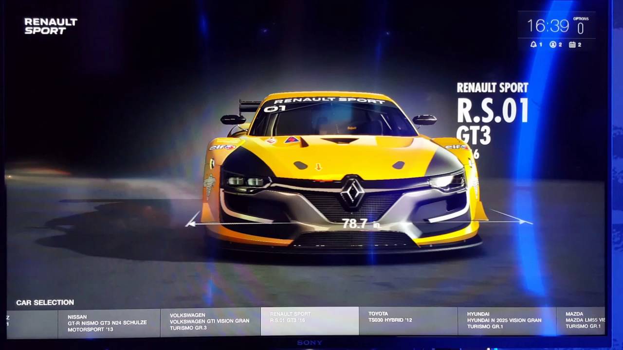 Gran Turismo Sport (Demo) - Car List & Menu