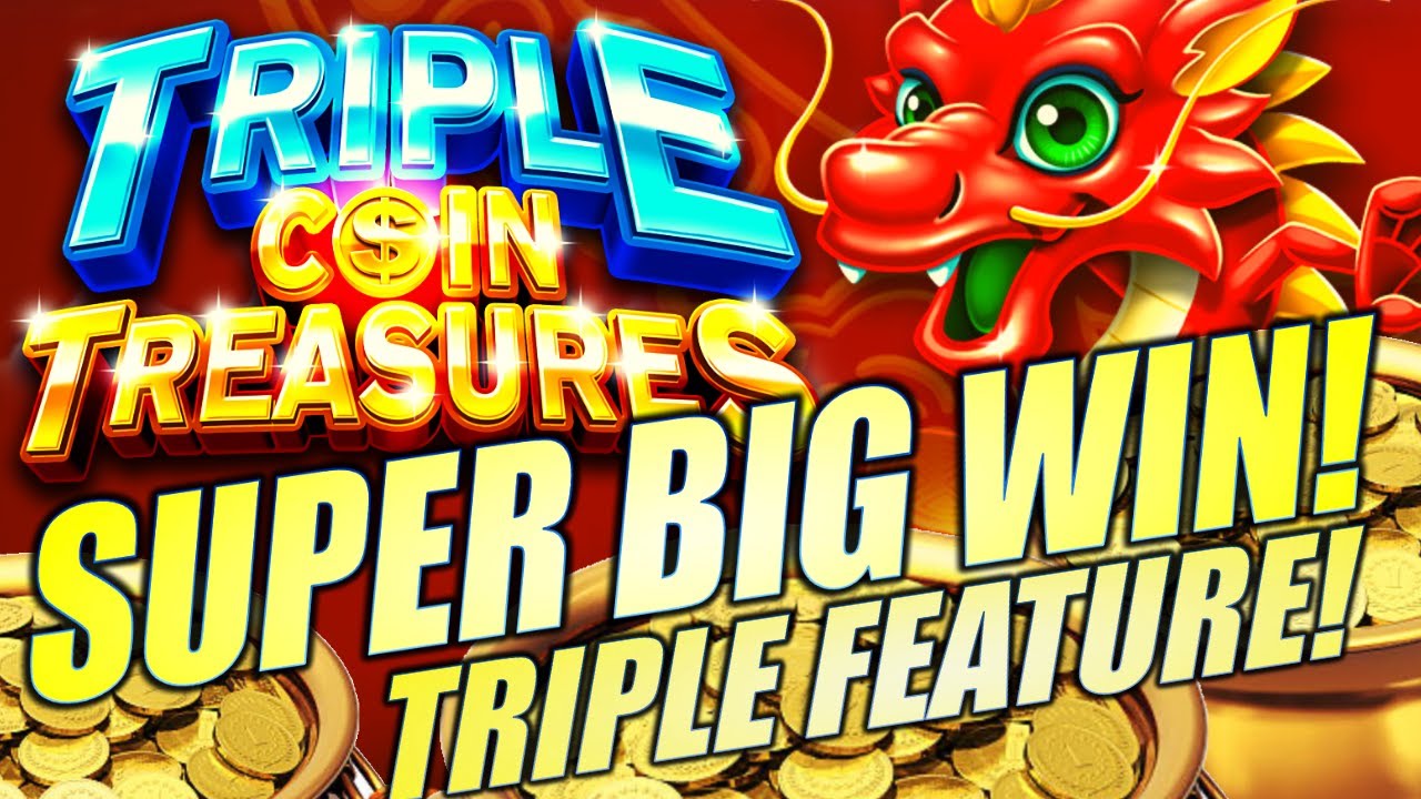 ★SUPER BIG WIN!★ GOT THE TRIPLE FEATURE!! 🐲 TRIPLE COIN TREASURES (LONG BAO BAO) Slot Machine (AGS)