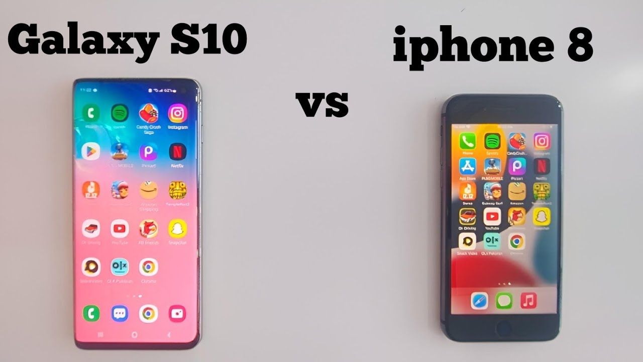 Samsung S10 VS iphone 8 in 2023 || Speed Test