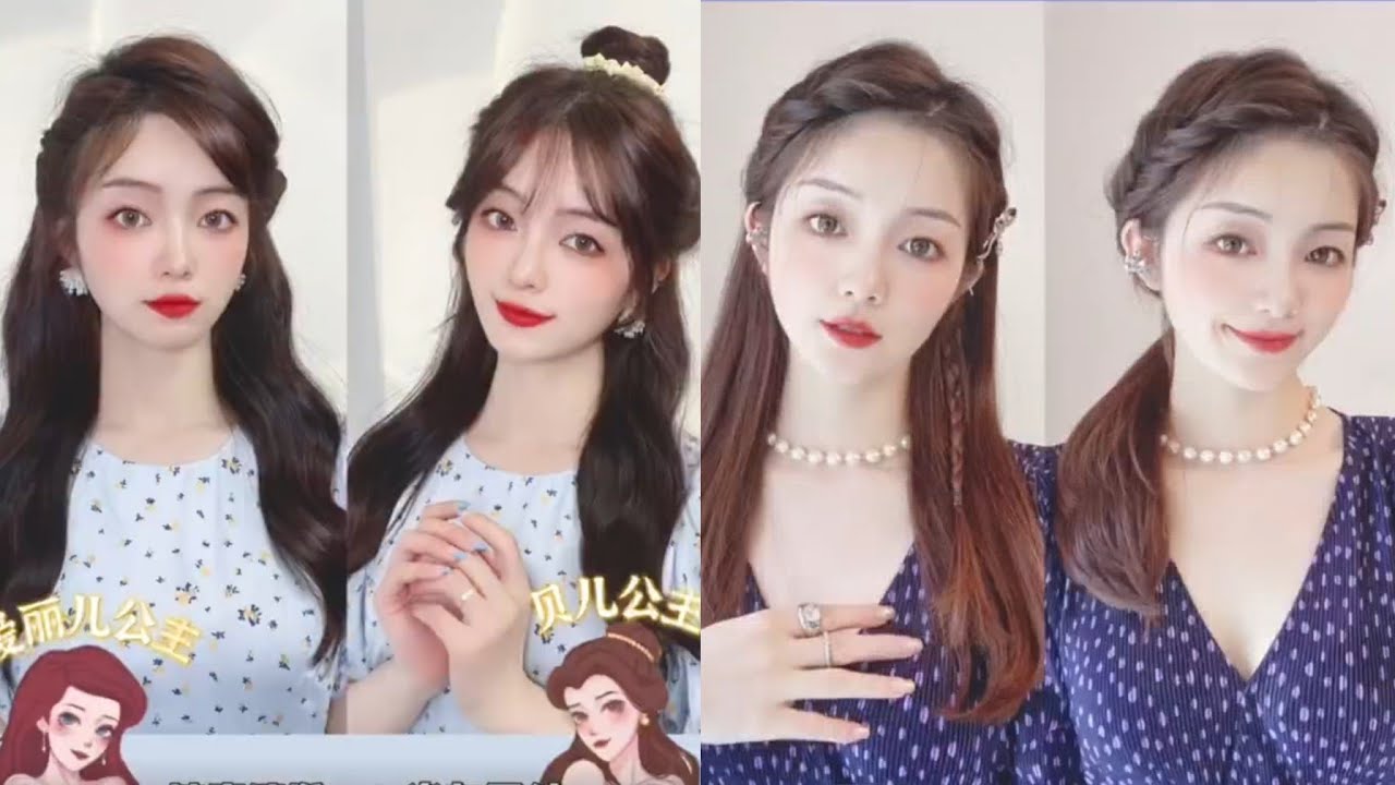 Beautiful Korean Style for Girls|Disney Princess Braid Hairstyle Tutorial