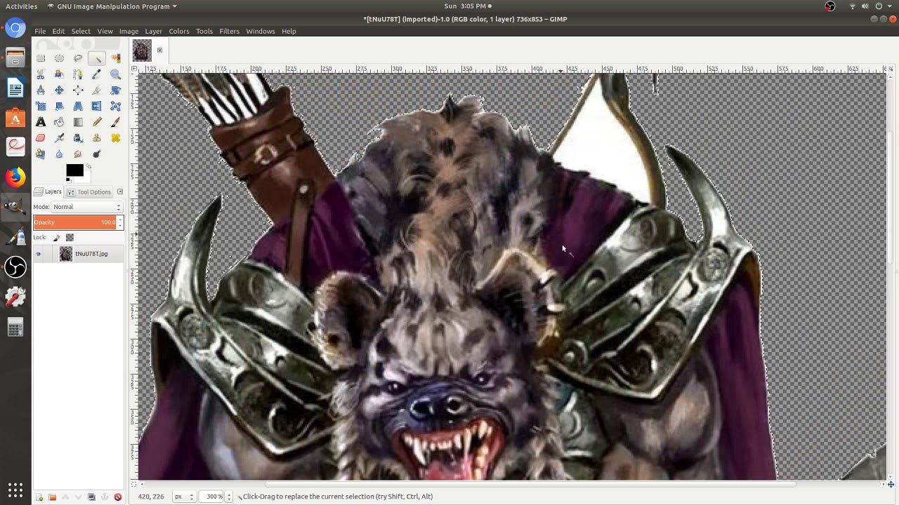 Making Roll20 Tokens in GIMP