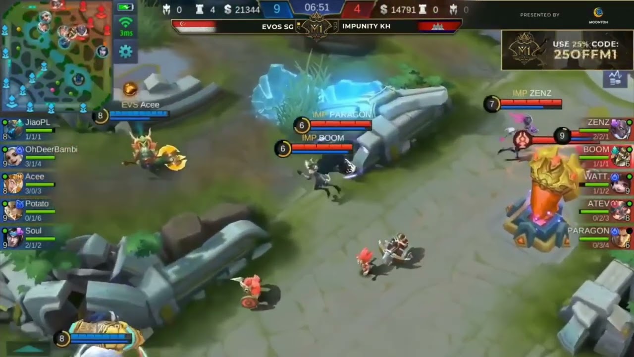 EVOS SG VS IMPUNITY KH - M1 WORLD CHAMPIONSHIP 2019 Game 2 Grup A Day 1 Macth 3