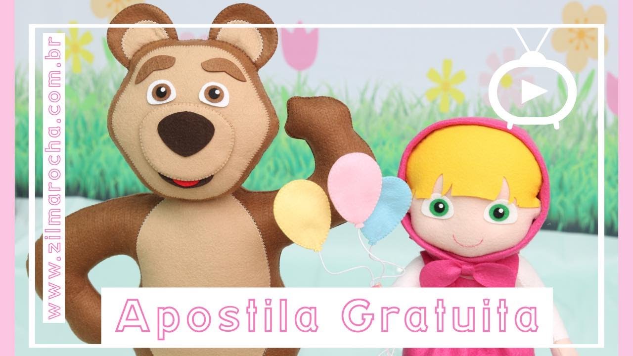 Masha e o Urso - Moldes Gratuitos
