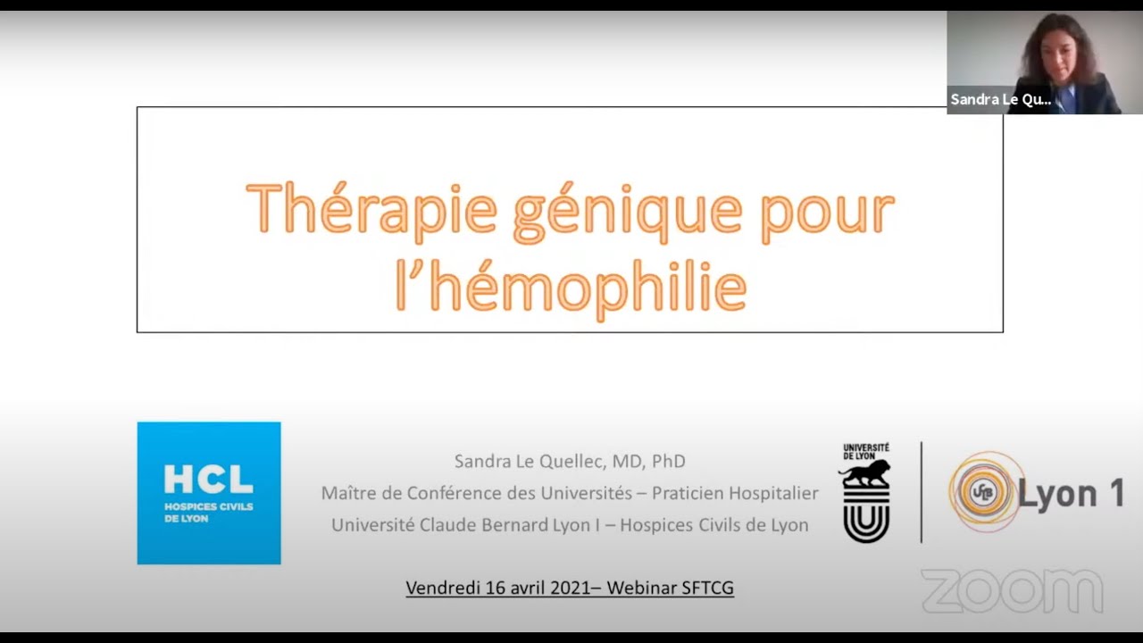 Webinars SFTCG: Thérapie génique pour hémophilie