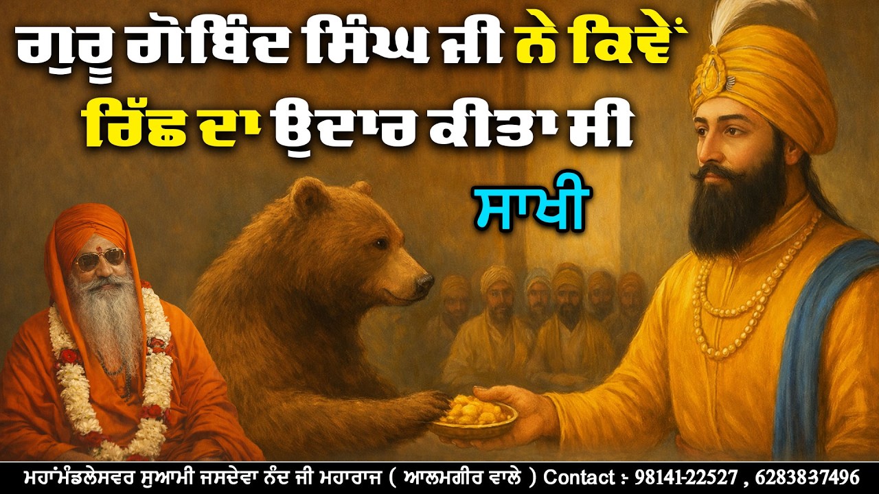 ਜਦੋਂ ਗੁਰੂ ਗੋਬਿੰਦ ਸਿੰਘ ਜੀ ਨੇ ਰਿੱਛ ਨੂੰ ਮੁਕਤੀ ਬਖ਼ਸ਼ੀ | ਦਿਲ ਛੂਹ ਲੈਣ ਵਾਲੀ ਸਾਖੀ 🙏#Gurugobindsinghji