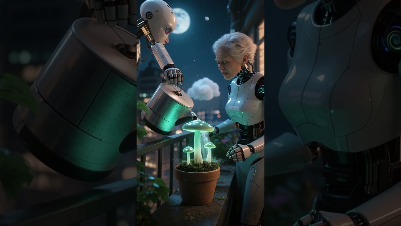 Scientist Mom and the Glowing Plant#aiart #ai #drama