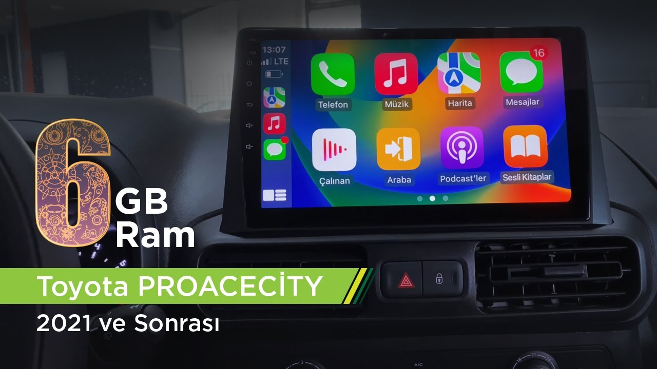 Toyota PROACECİTY 6 GB RAM Kablosuz Carplay Android Multimedya Navigasyon Geri Görüş-COMWEGEN