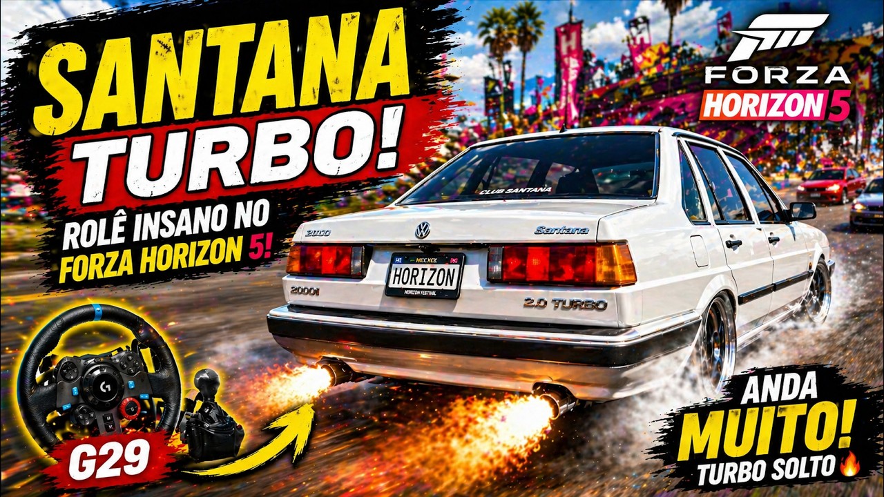 🔥Rolê de Santana Turbo - Forza Horizon 5 - G29🔥#guinl97 #vwsantana #forzahorizon5