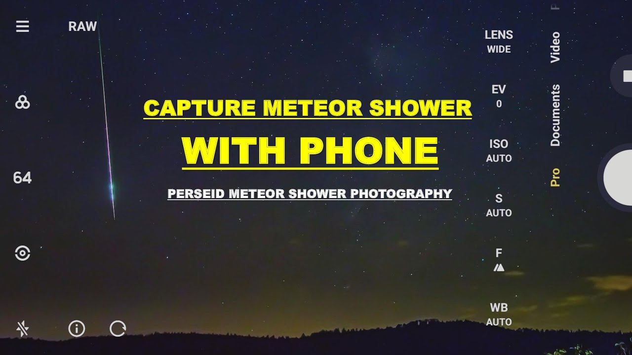 How to Photograph Perseid Meteor shower with Smartphone.