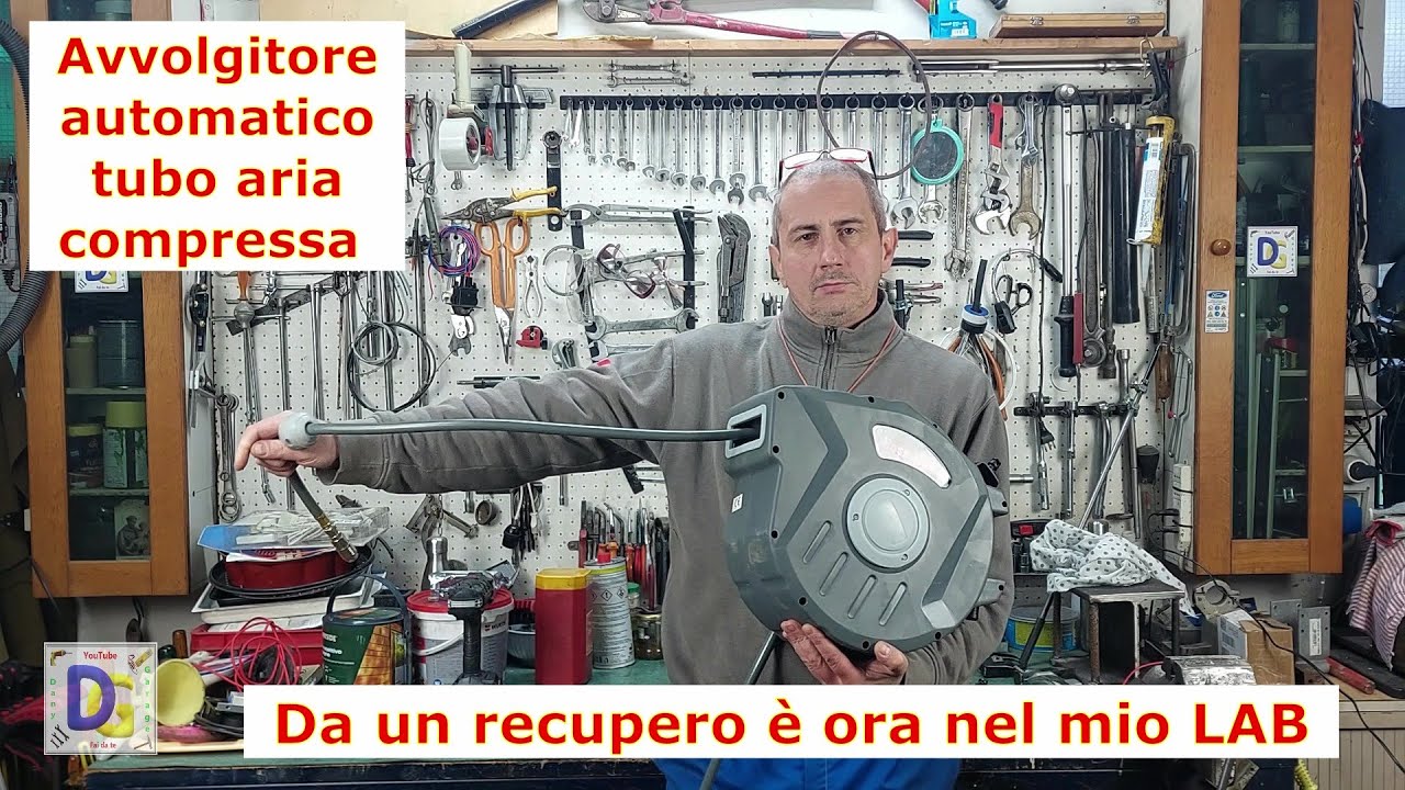 Avvolgitore tubo aria compressa RECUPERO & MONTAGGIO    Compressed air hose reel RECOVERY & ASSEMBLY
