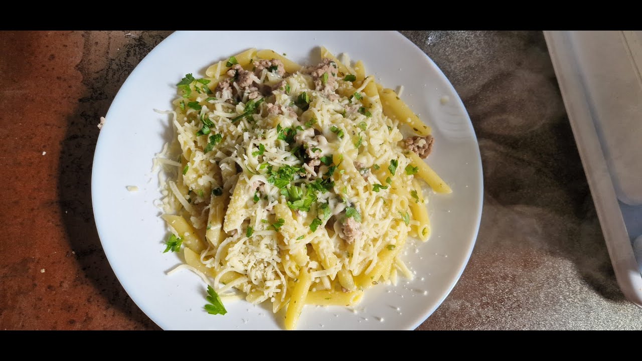 macarrones con carne y queso