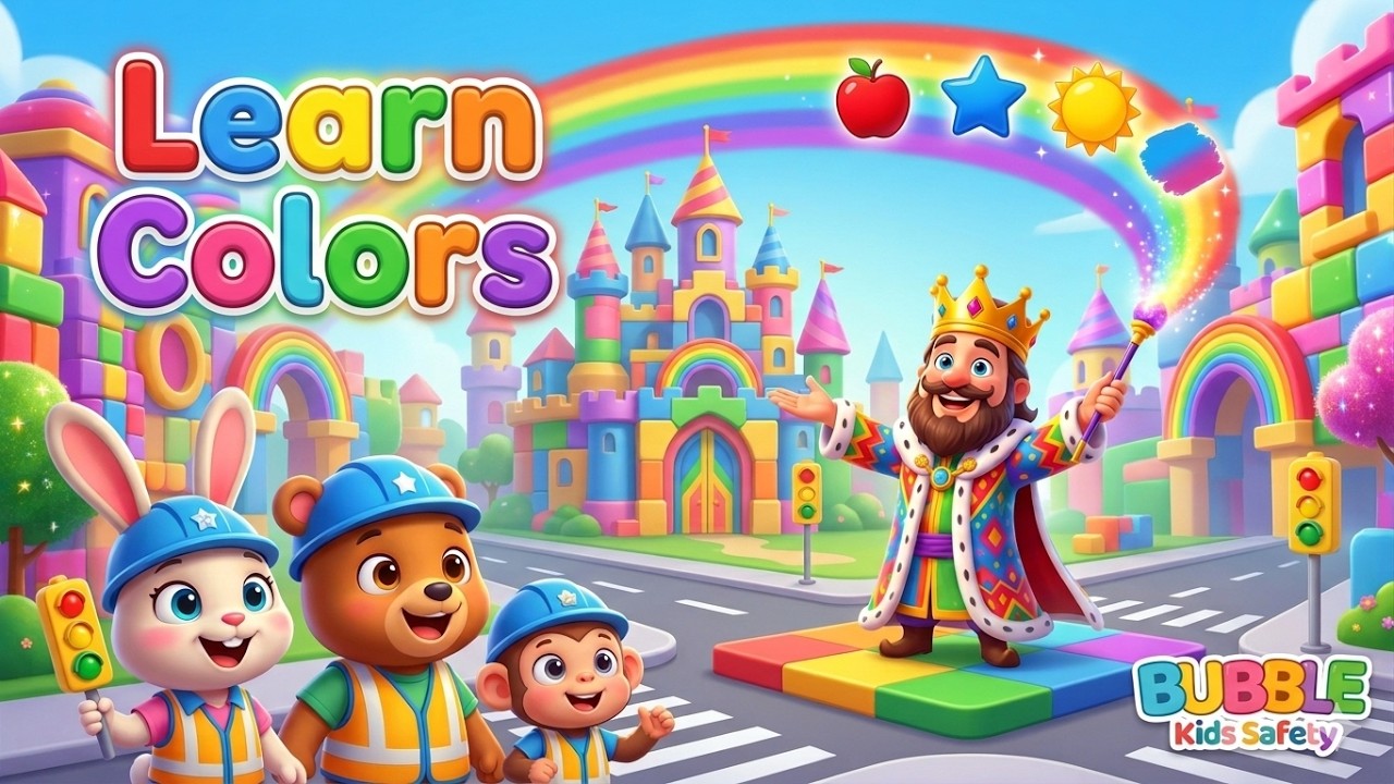 THE MAGIC COLOR KINGDOM! 🌈 | Learn Colors for Toddlers | Bubble Kids Safety