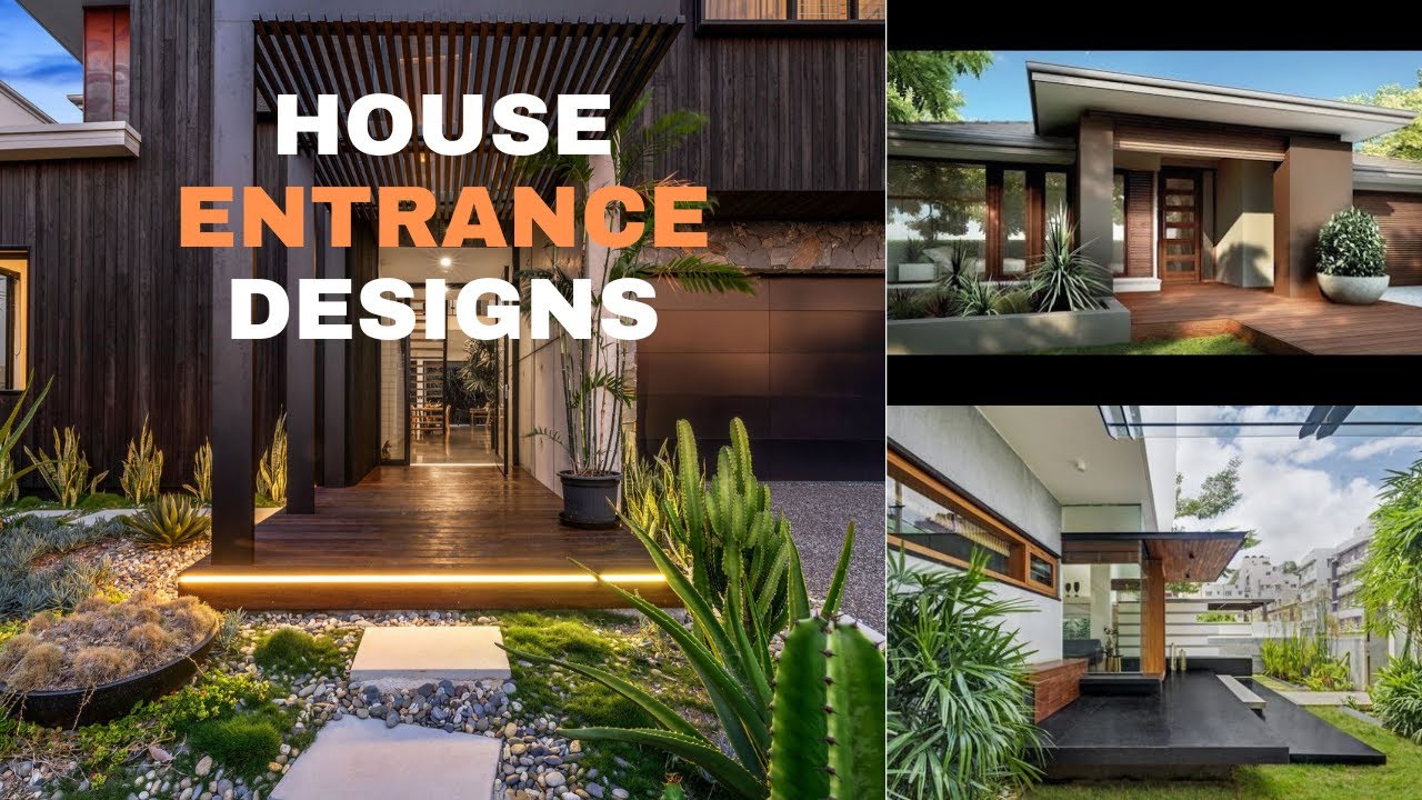 House Entrance Design | Exterior Entry Design | Entrance Decor Design | Foyer Decor | designbytes