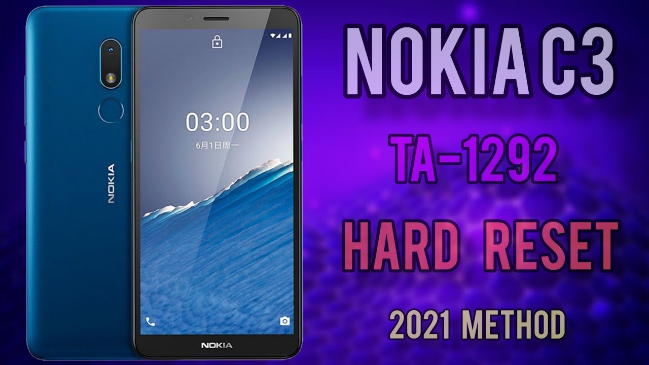 Nokia C3 Ta-1292 Hard Reset Remove Pattern