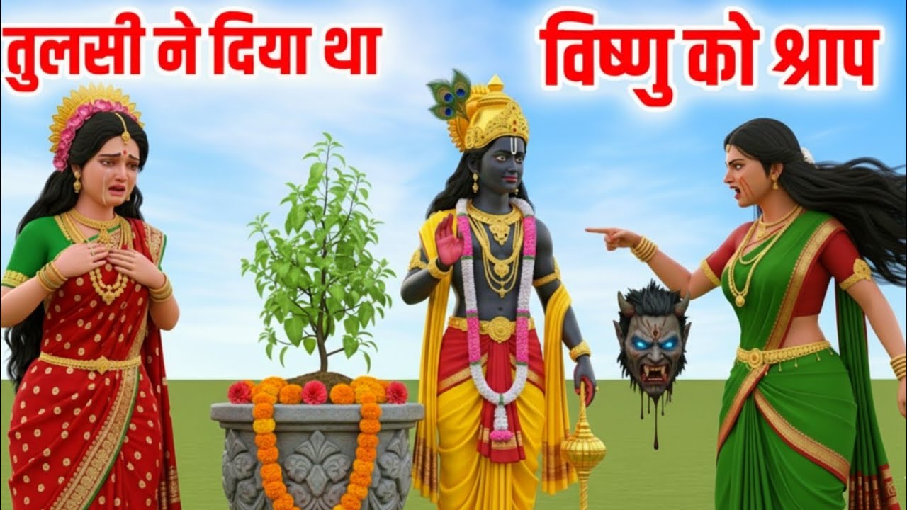 क्यूँ दिया था तुलसी ने भगवान विष्णु को श्राप ? भक्त और भगवान की रहस्यमयी कथा l 🛑#bhakti