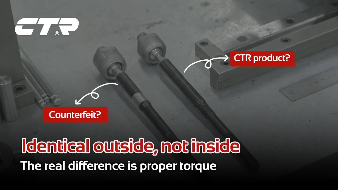 CTR torque test delivers smooth steering and stable control. Counterfeits fail.