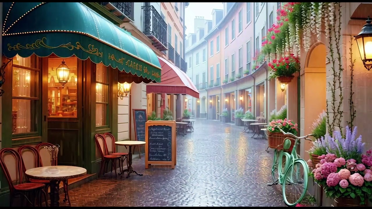 Gentle Rain on a European Street | 10 Hours of Deep Sleep & Relaxation
