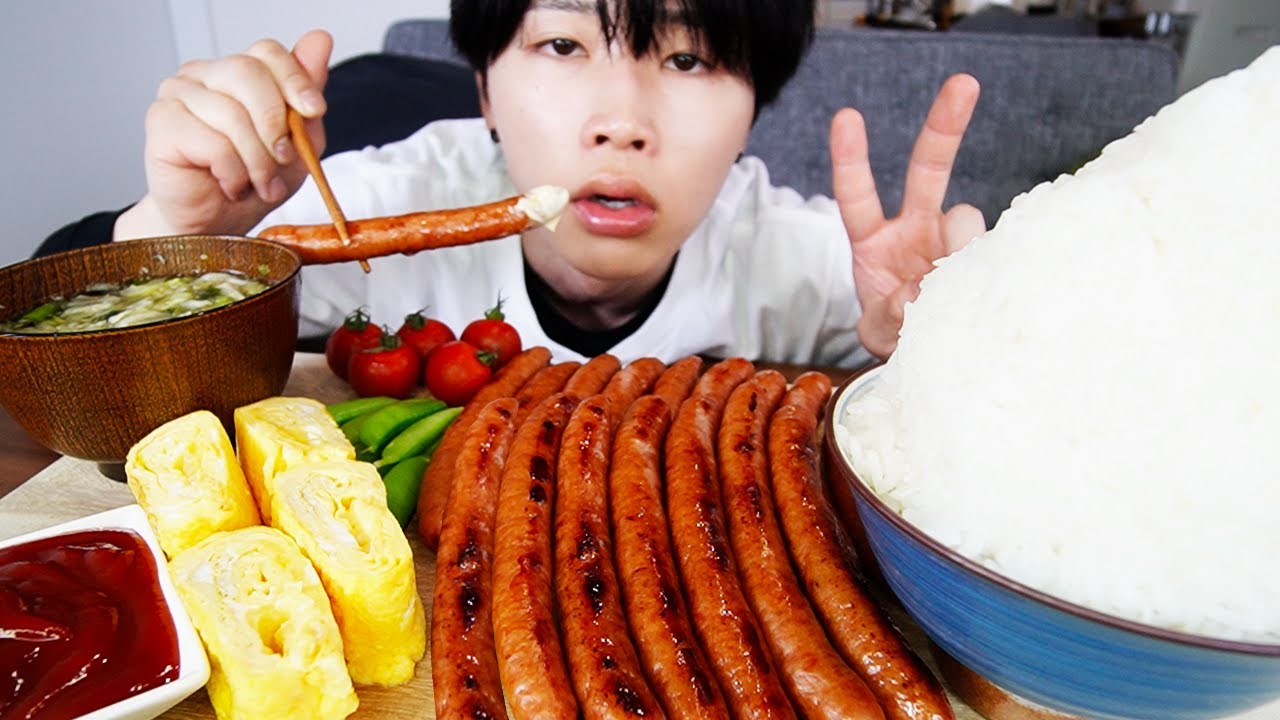 休日の朝からウィンナー大食いする最高のモーニングルーティン【飯テロ】