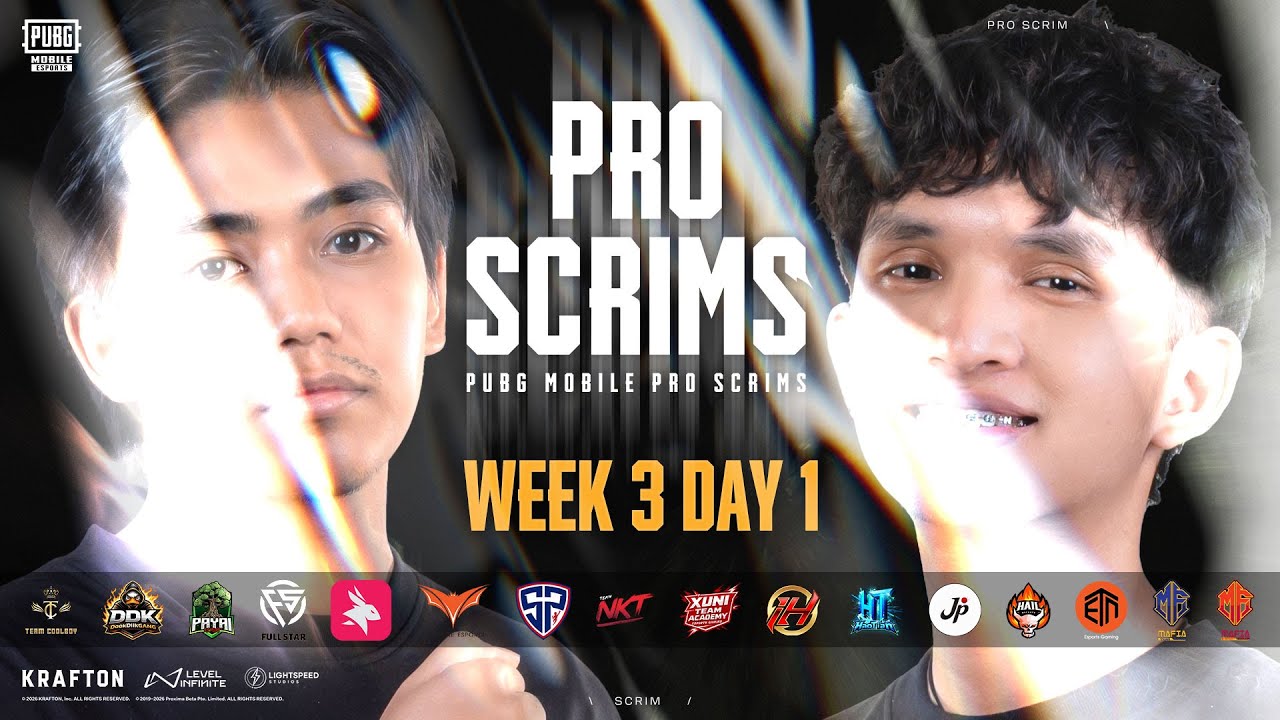 🔴สด! รายการห้องซ้อม PUBG MOBILE PRO SCRIMS Season 1 W3 D1