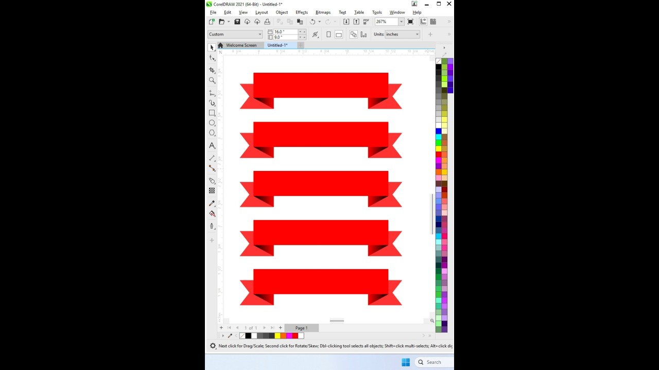 Coreldraw Tutorial - Basic Ribbon Design For More Tips