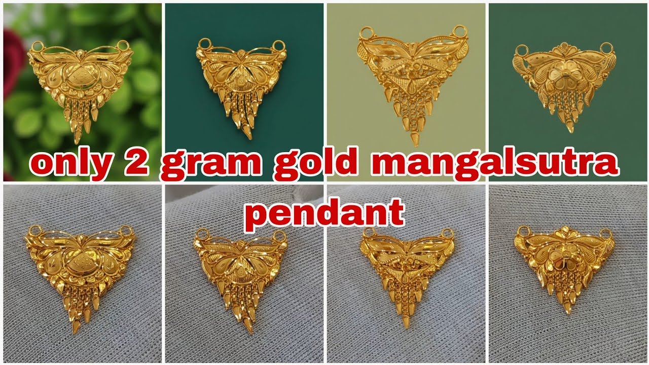 2 Gram Gold Mangalsutra Pendant Designs With Price | Latest Small Gold Pendants @trishagoldart