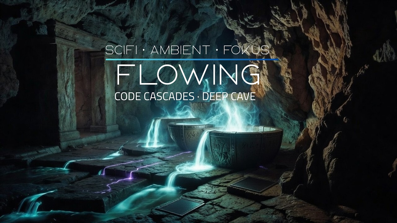 LightNight – Flowing Code Cascades · Channel I – Deep Cave (1h 22m) | SciFi Ambient