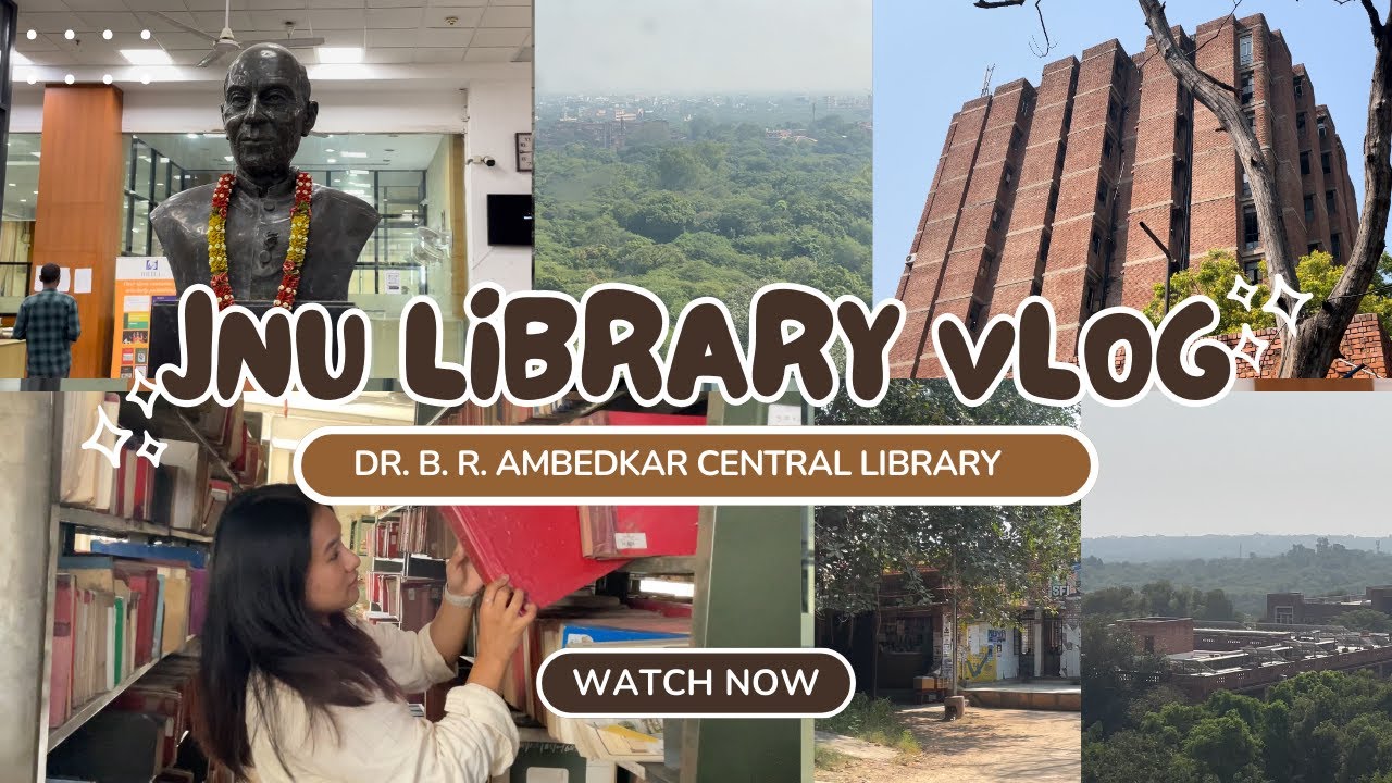 WEEKEND IN JNU LIBRARY |Dr. B. R. Ambedkar Central Library TOUR|