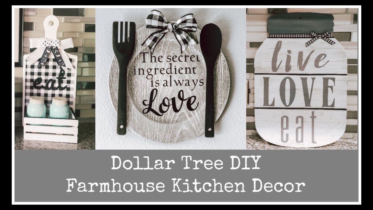 Dollar Tree DIY Farmhouse Kitchen Decor | Home Decor | DIY