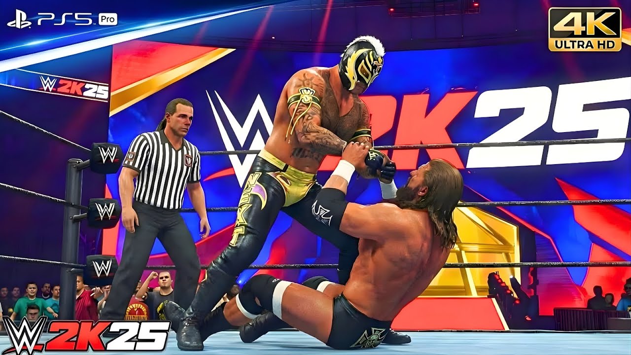 WWE 2K25 | Рей Мистерио против Трипл Эйча | Обычный матч один на один | Шон Майкл в роли рефери
