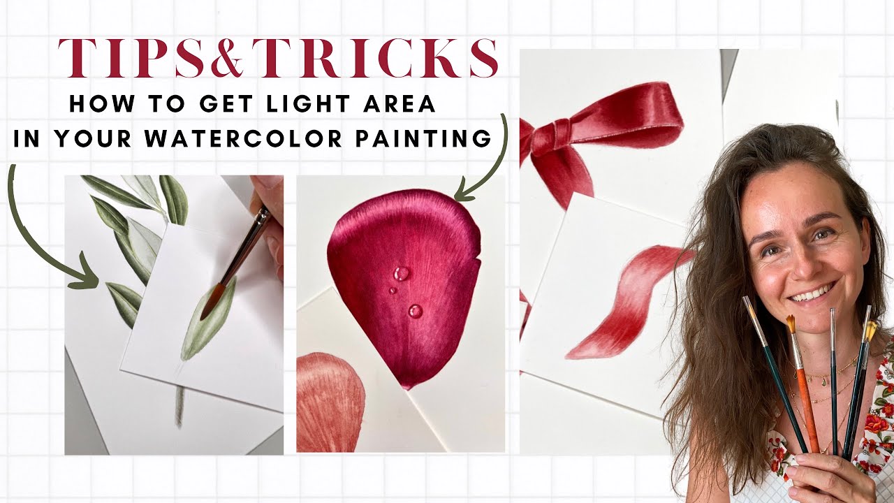Helpful Watercolor Tips and Tricks 🔴 Lesson 1 🔴 How To Get Light Area in Watercolor Painting