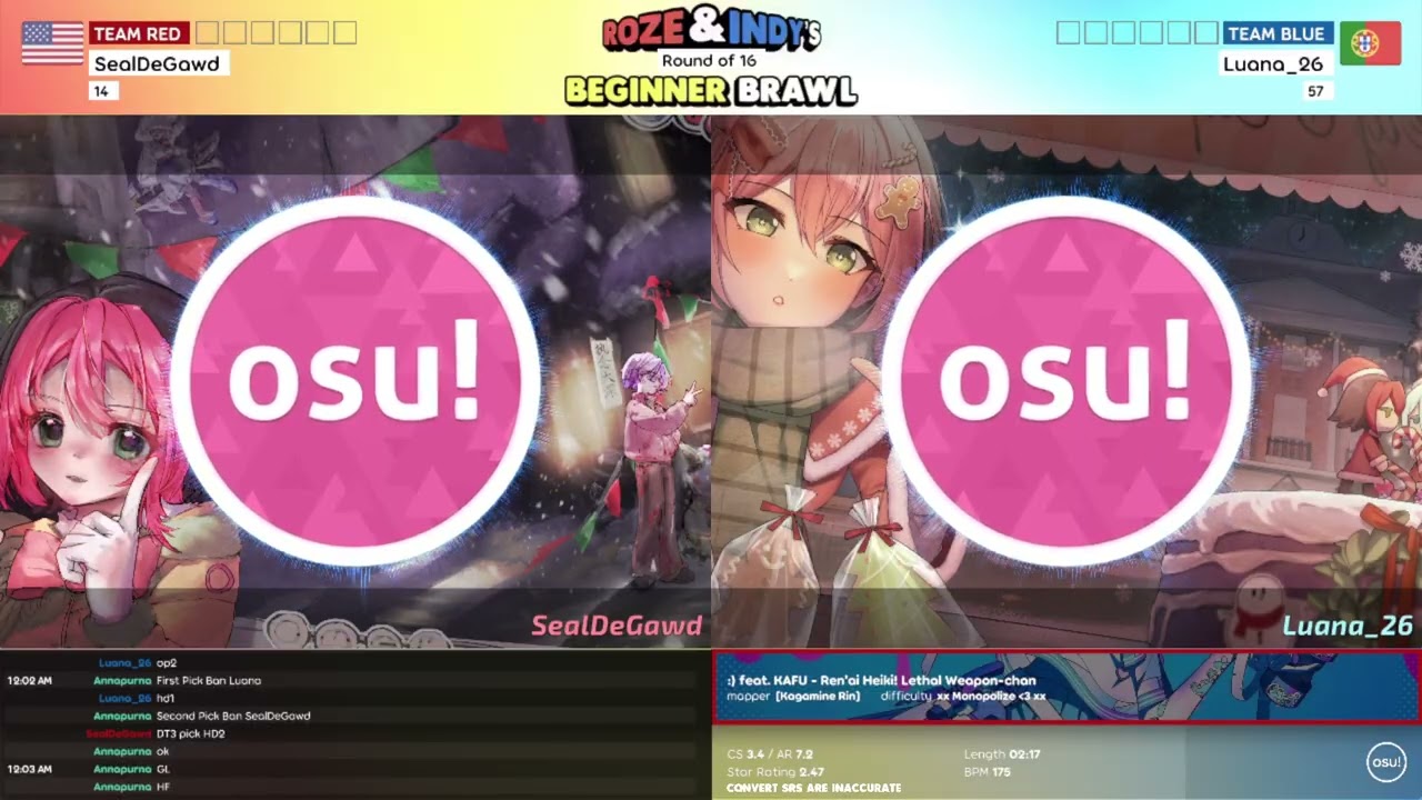 Roze & Indy's Beginner Brawl | Ro16: SealDeGawd vs Luana_26